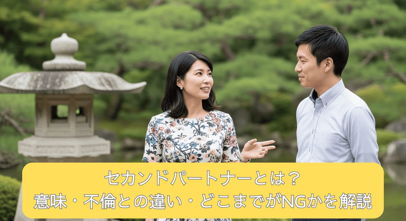 セカンドパートナーとは？意味・不倫との違い・どこまでがNGかを解説