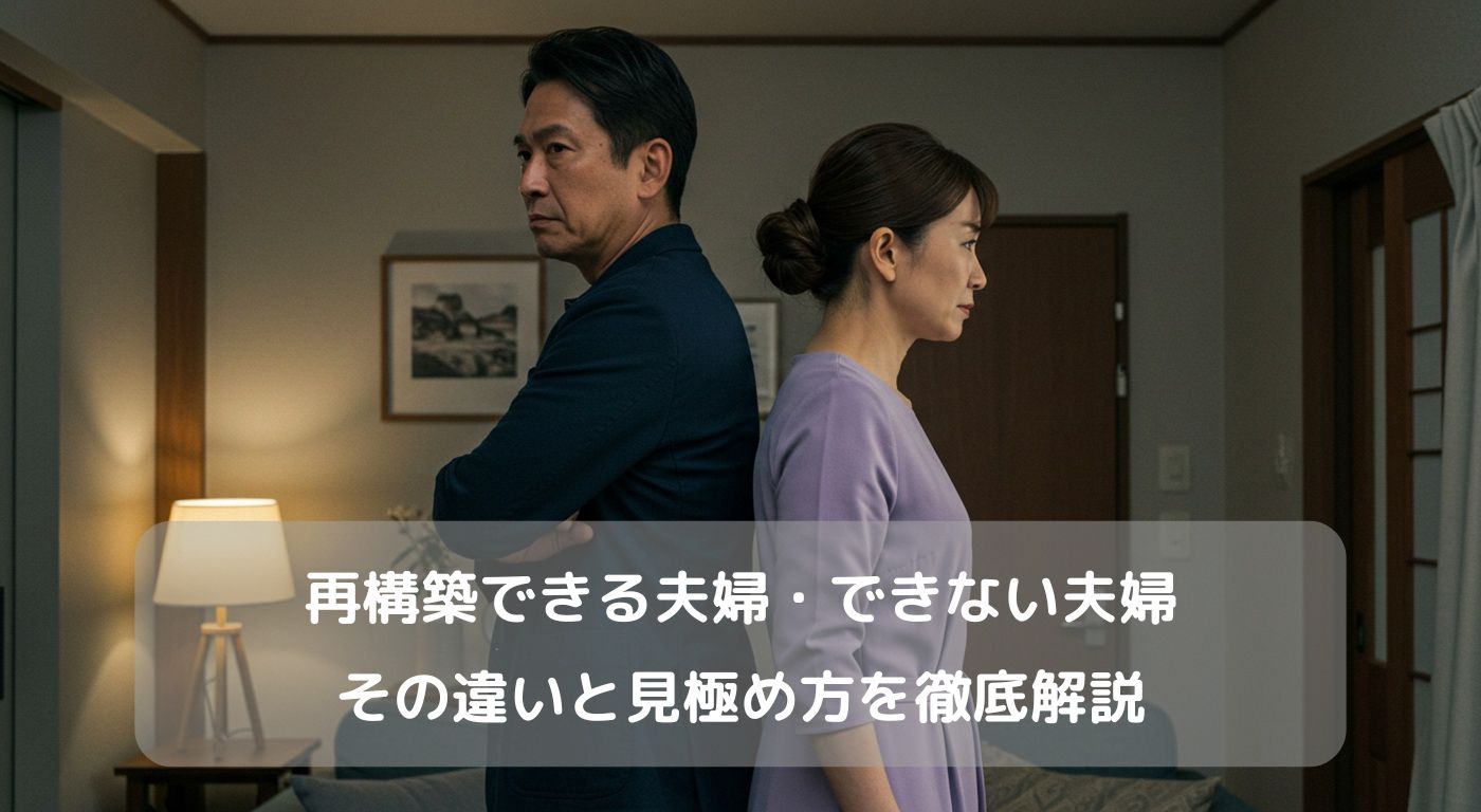 再構築できる夫婦・できない夫婦｜その違いと見極め方を徹底解説