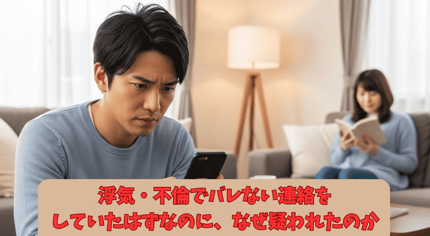 浮気・不倫でバレない連絡をしていたはずなのに、なぜ疑われたのか