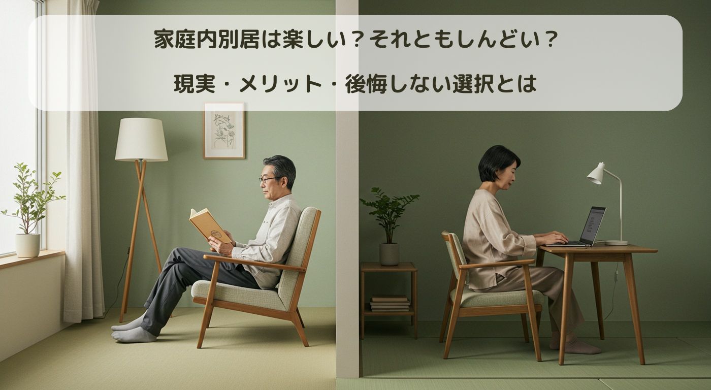 家庭内別居は楽しい？それともしんどい？現実・メリット・後悔しない選択とは