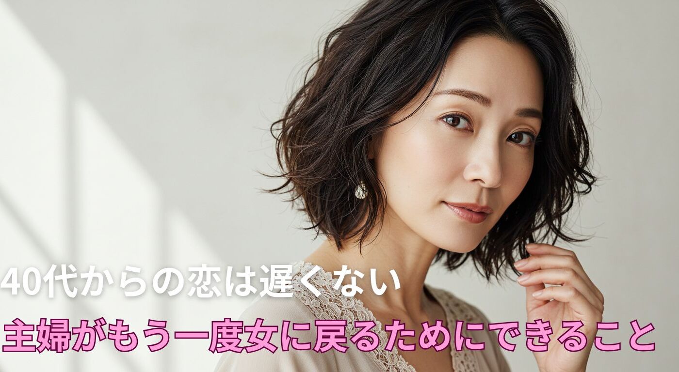 40代からの恋は遅くない｜主婦がもう一度女に戻るためにできること