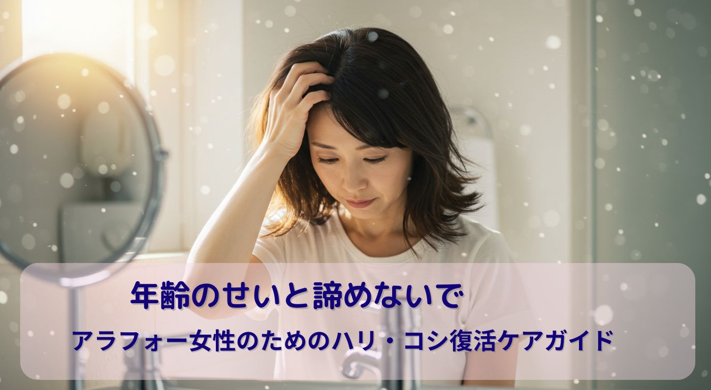 年齢のせいと諦めないで｜アラフォー女性のためのハリ・コシ復活ケアガイド
