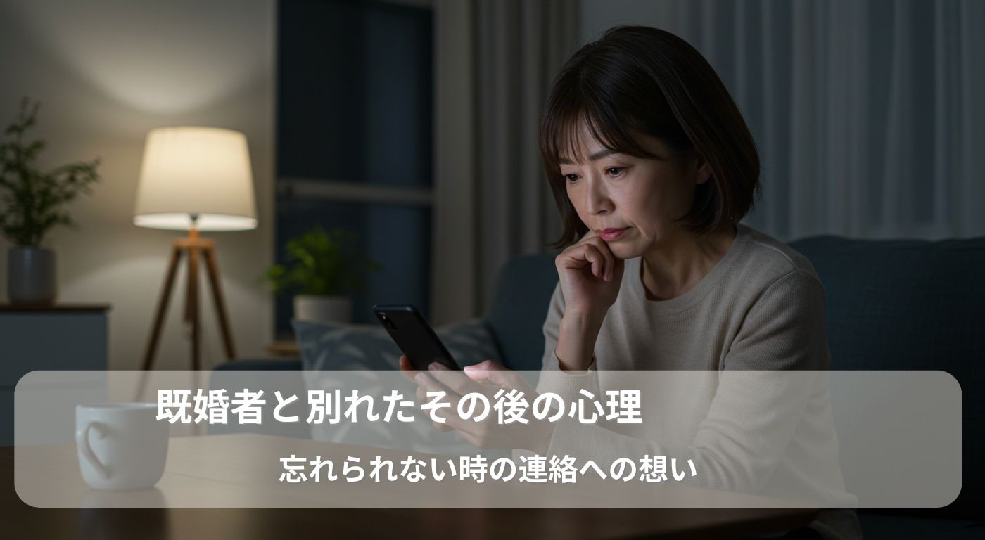 既婚者と別れたその後の心理｜忘れられない時の連絡への想い