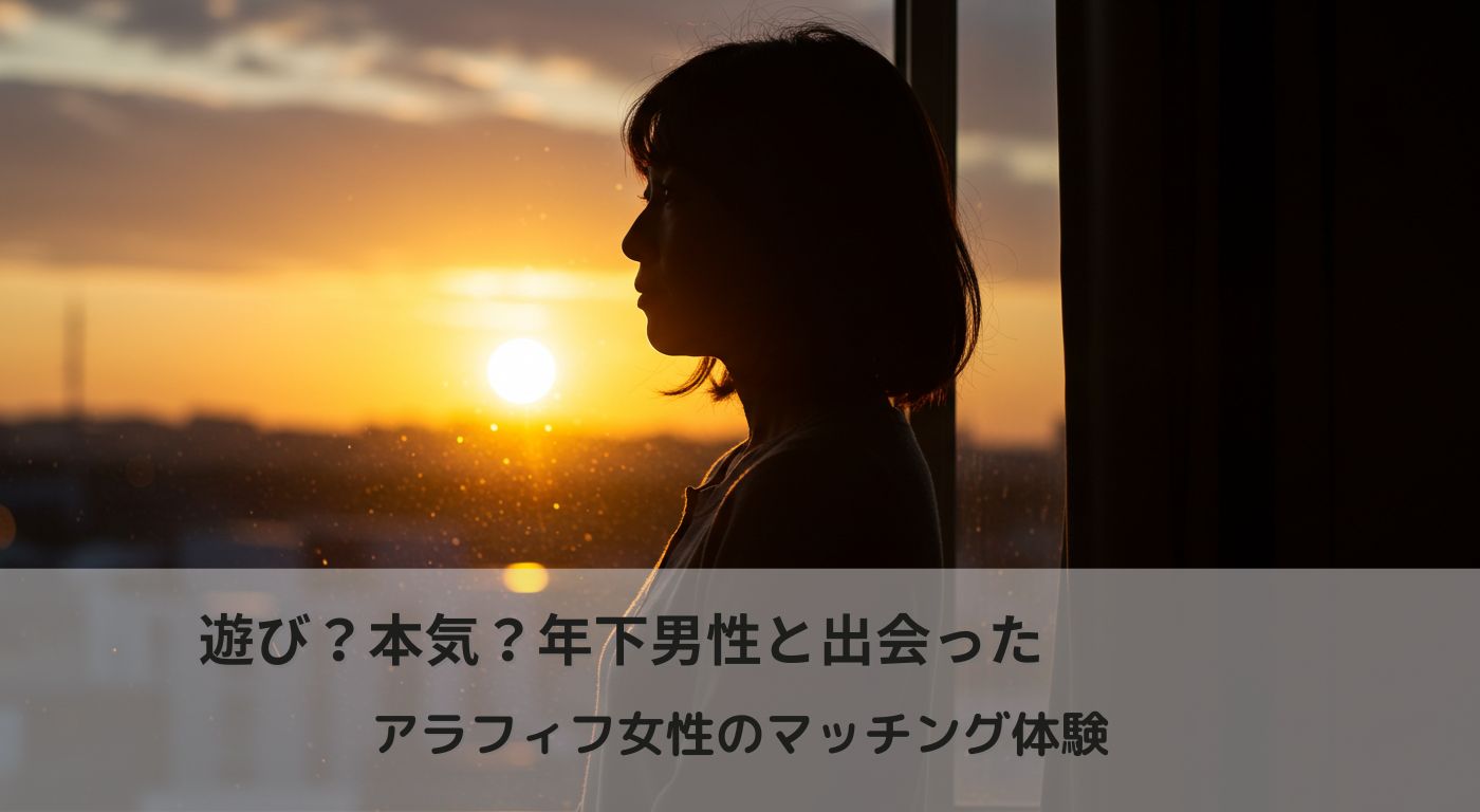遊び？本気？年下男性と出会ったアラフィフ女性のマッチング体験