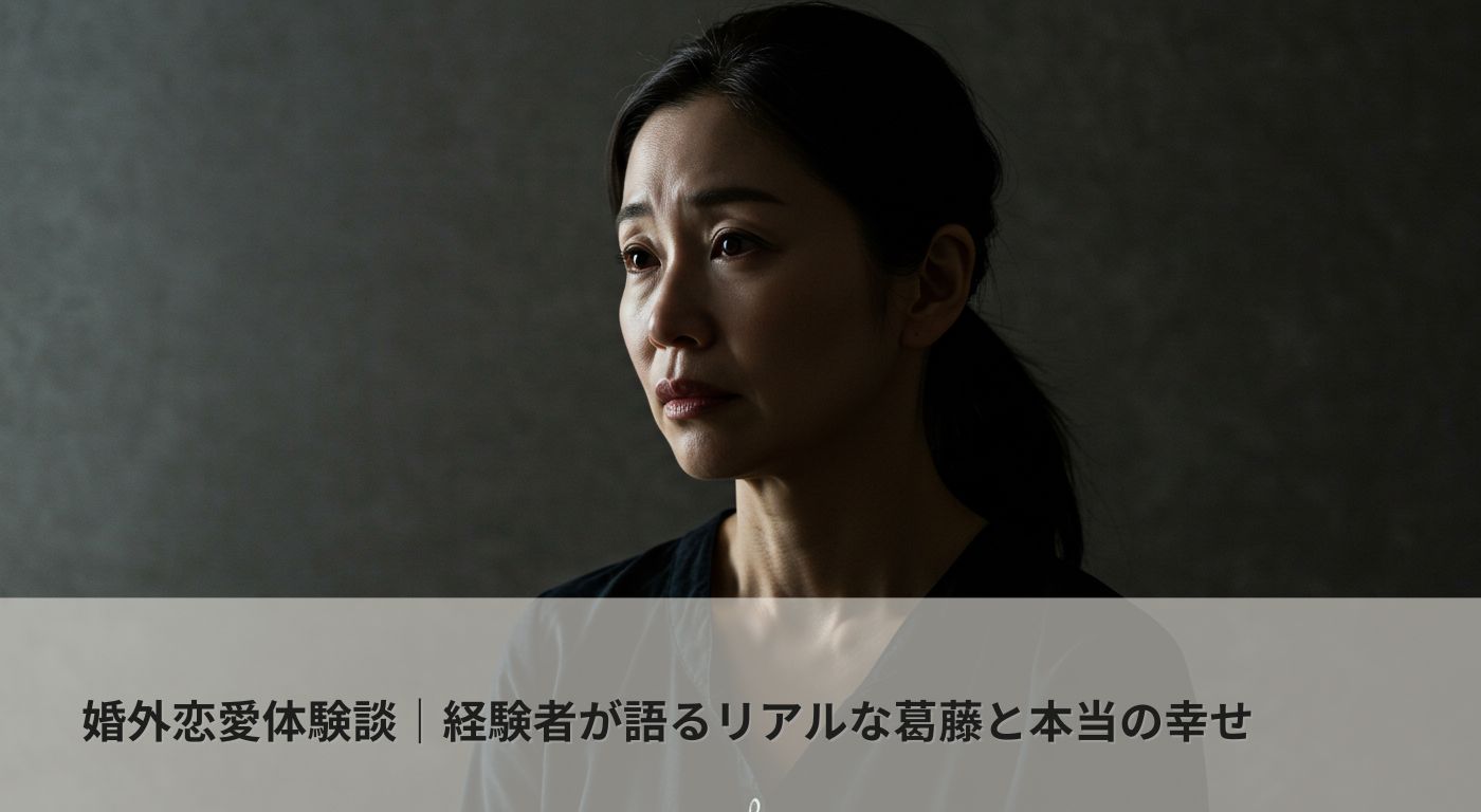 婚外恋愛体験談｜経験者が語るリアルな葛藤と本当の幸せ