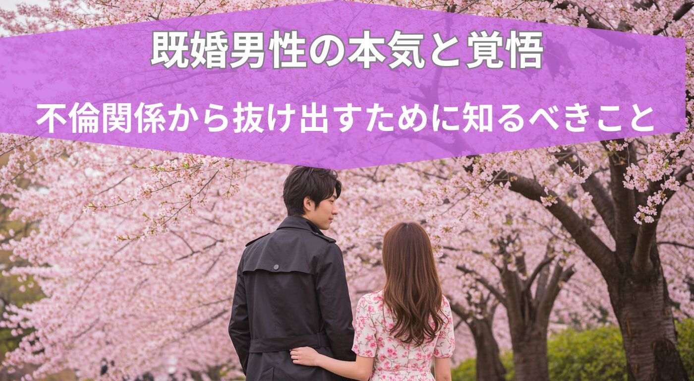 既婚男性の本気と覚悟｜不倫関係から抜け出すために知るべきこと