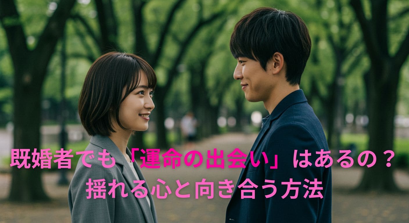 既婚者でも「運命の出会い」はあるの？揺れる心と向き合う方法