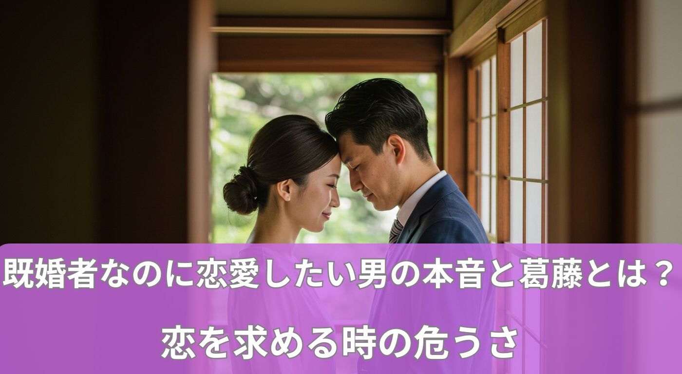 既婚者なのに恋愛したい男の本音と葛藤とは？恋を求める時の危うさ