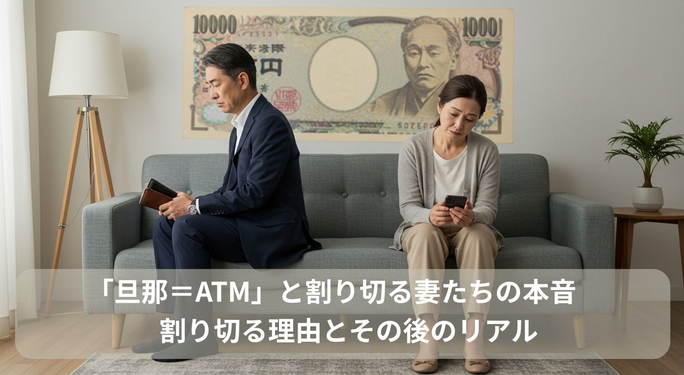 「旦那＝ATM」と割り切る妻たちの本音｜割り切る理由とその後のリアル