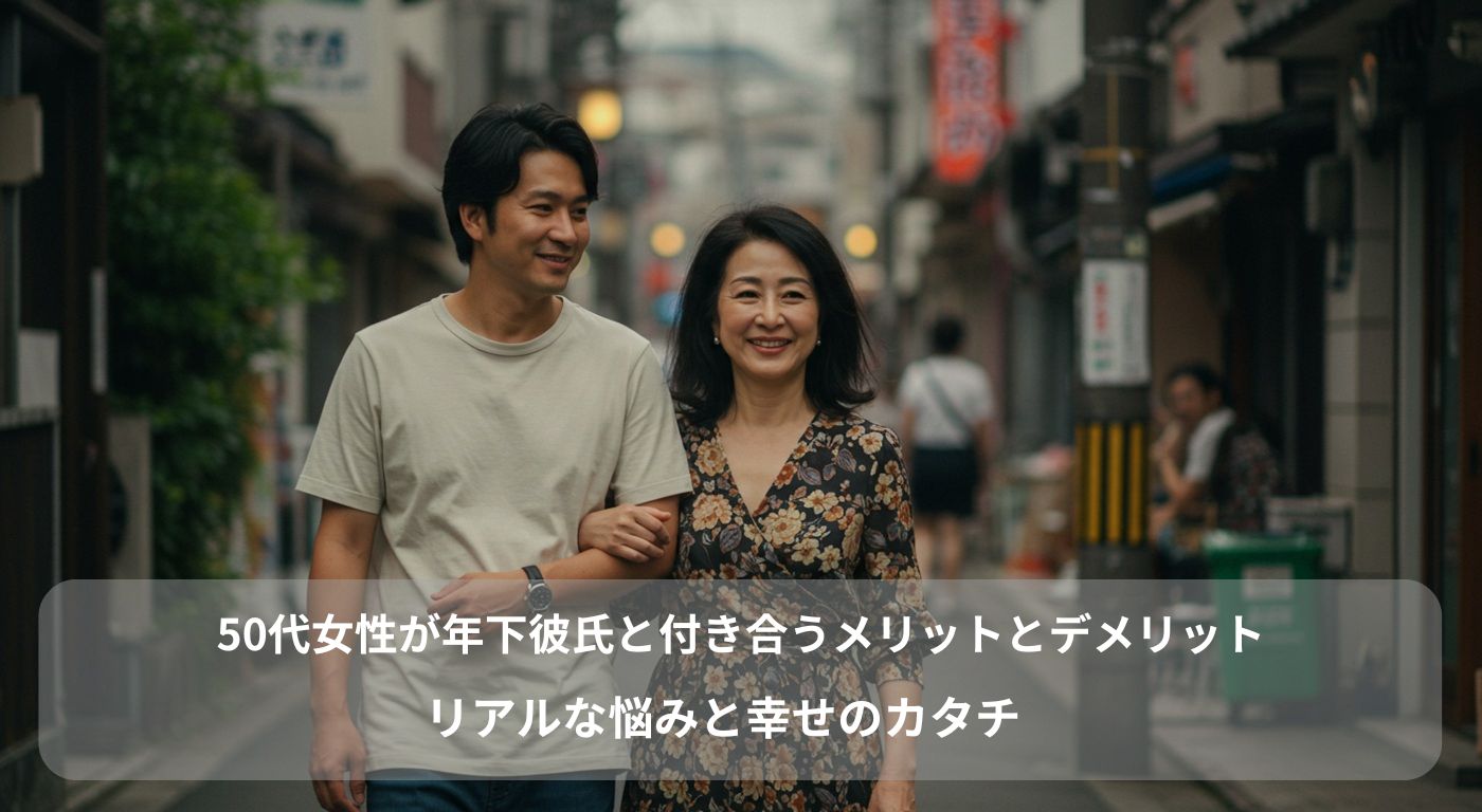 50代女性が年下彼氏と付き合うメリットとデメリット｜リアルな悩みと幸せのカタチ