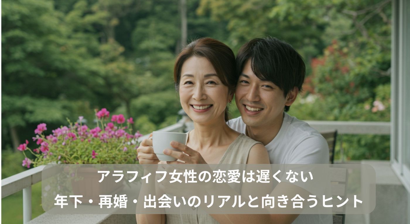 アラフィフ女性の恋愛は遅くない｜年下・再婚・出会いのリアルと向き合うヒント