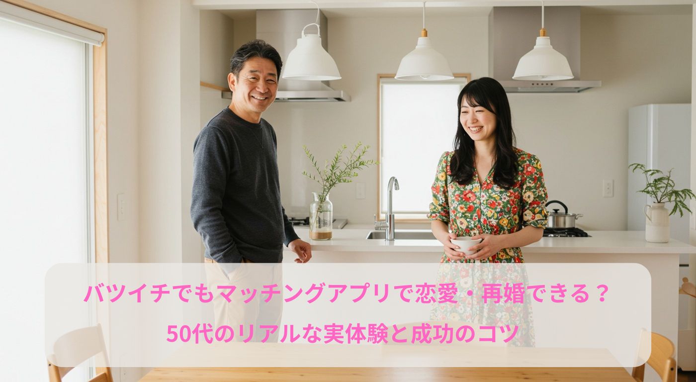 バツイチでもマッチングアプリで恋愛・再婚できる？50代のリアルな実体験と成功のコツ