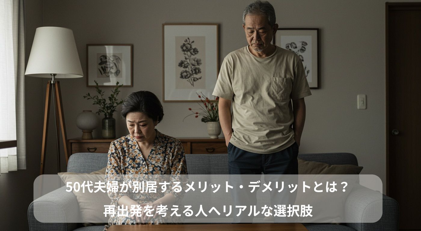 50代夫婦が別居するメリット・デメリットとは？再出発を考える人へリアルな選択肢