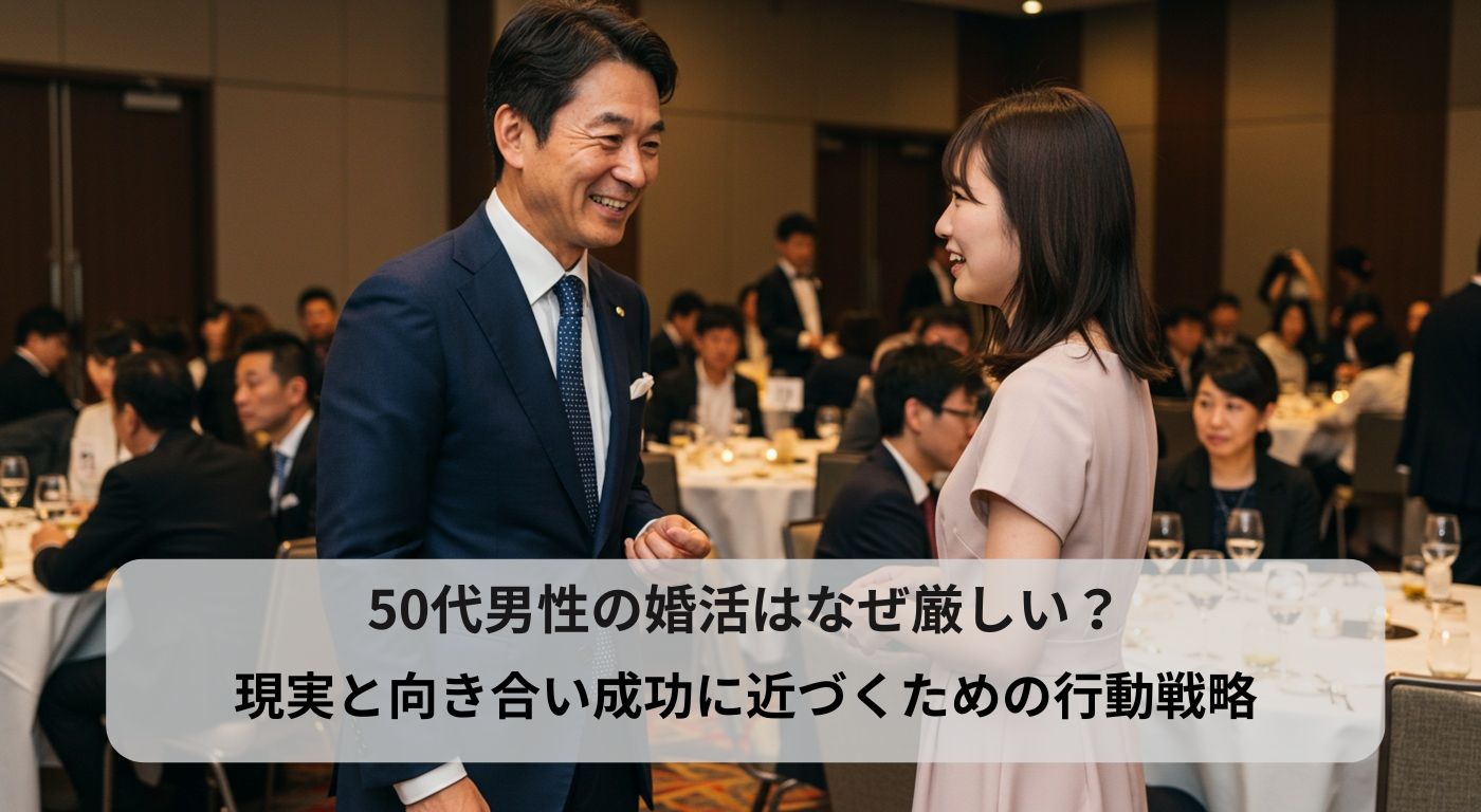 50代男性の婚活はなぜ厳しい？現実と向き合い成功に近づくための行動戦略