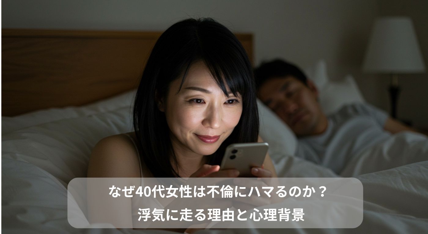 なぜ40代女性は不倫にハマるのか？浮気に走る理由と心理背景