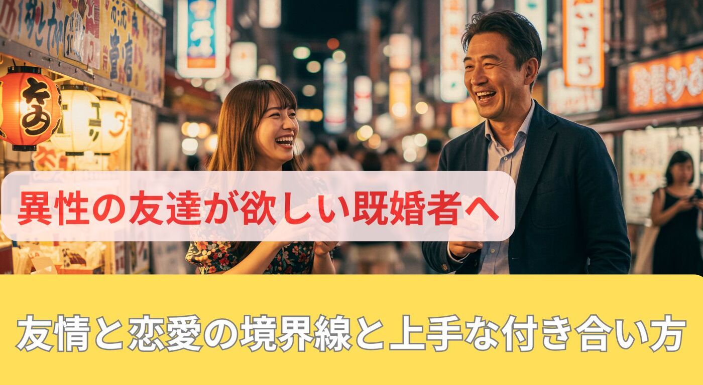 異性の友達が欲しい既婚者へ｜友情と恋愛の境界線と上手な付き合い方