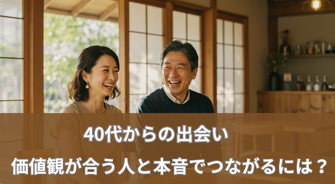 40代からの出会い｜価値観が合う人と本音でつながるには？