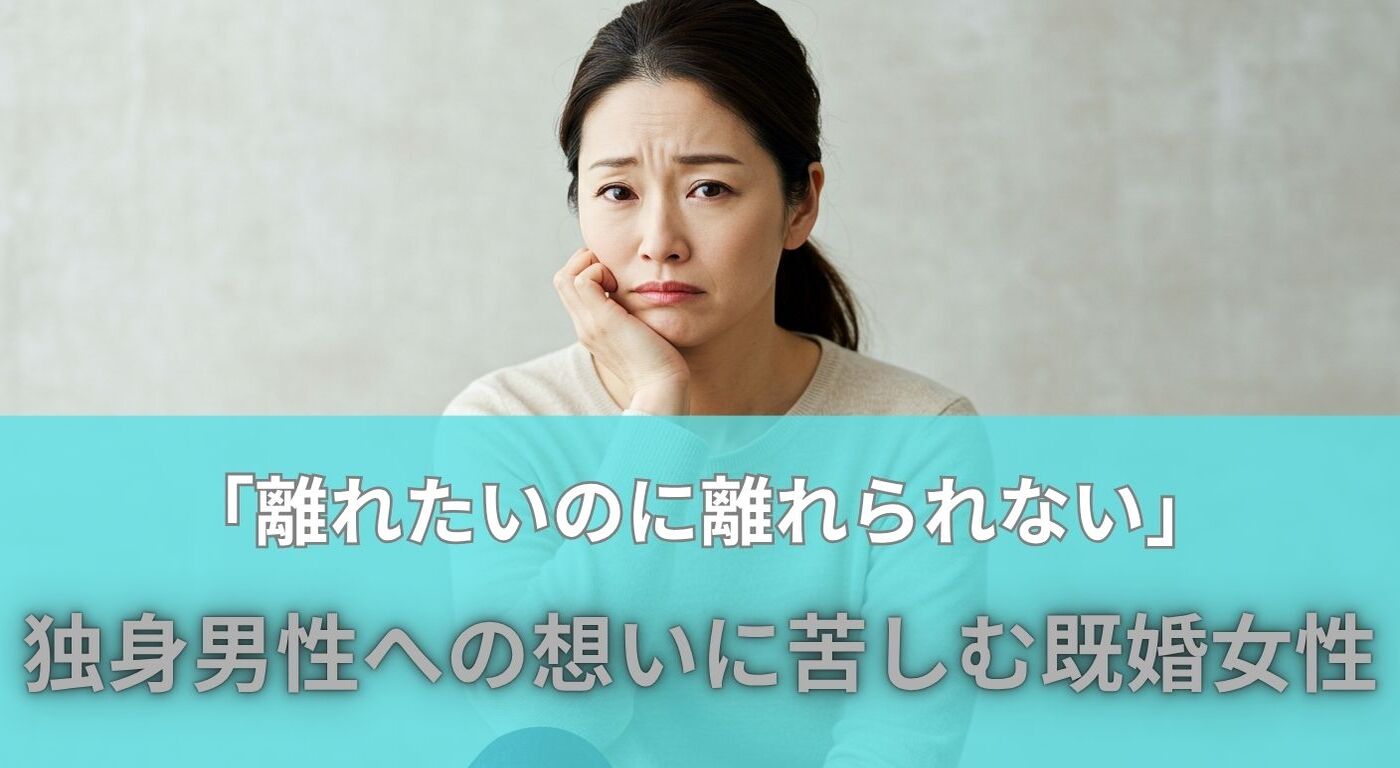 「離れたいのに離れられない」独身男性への想いに苦しむ既婚女性