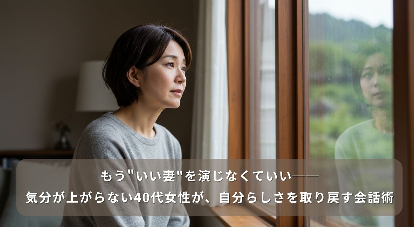 もう”いい妻”を演じなくていい──気分が上がらない40代女性が、自分らしさを取り戻す会話術