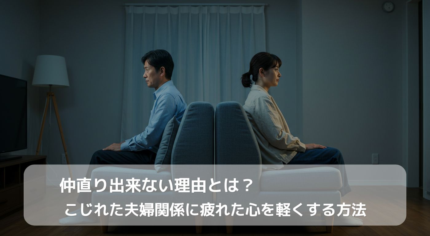 仲直り出来ない理由とは？こじれた夫婦関係に疲れた心を軽くする方法