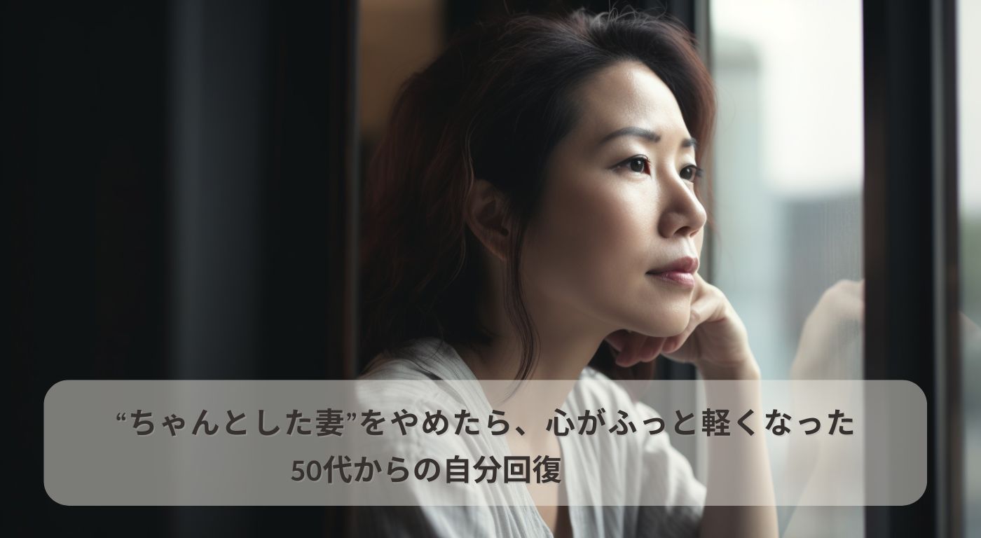 “ちゃんとした妻”をやめたら、心がふっと軽くなった｜50代からの自分回復