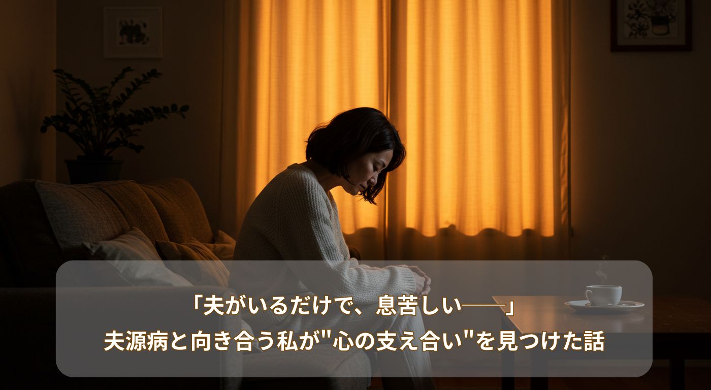 「夫がいるだけで、息苦しい──」夫源病と向き合う私が”心の支え合い”を見つけた話