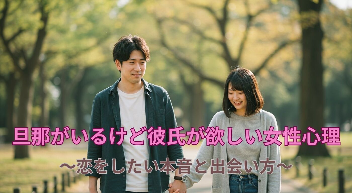 旦那がいるけど彼氏が欲しい女性心理｜恋をしたい本音と出会い方