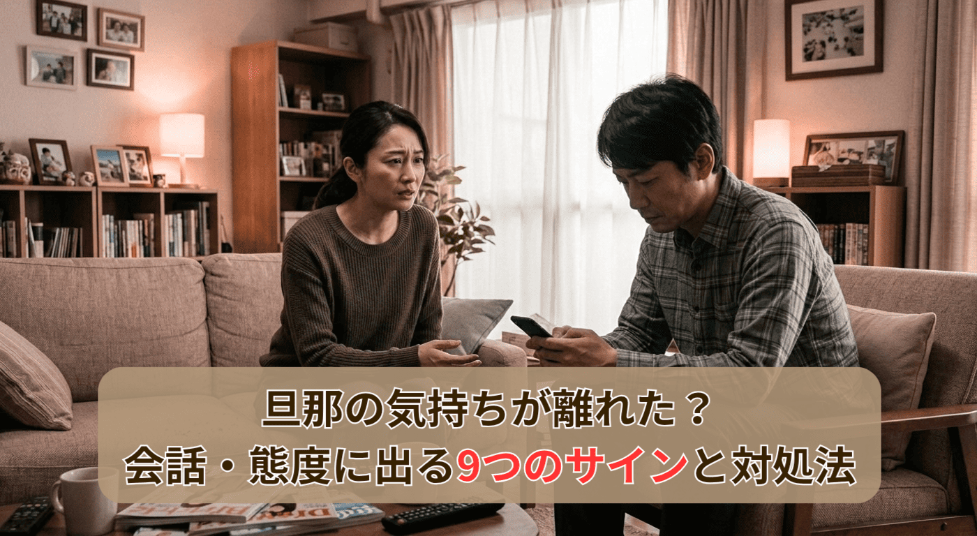 旦那の気持ちが離れた？会話・態度に出る9つのサインと対処法