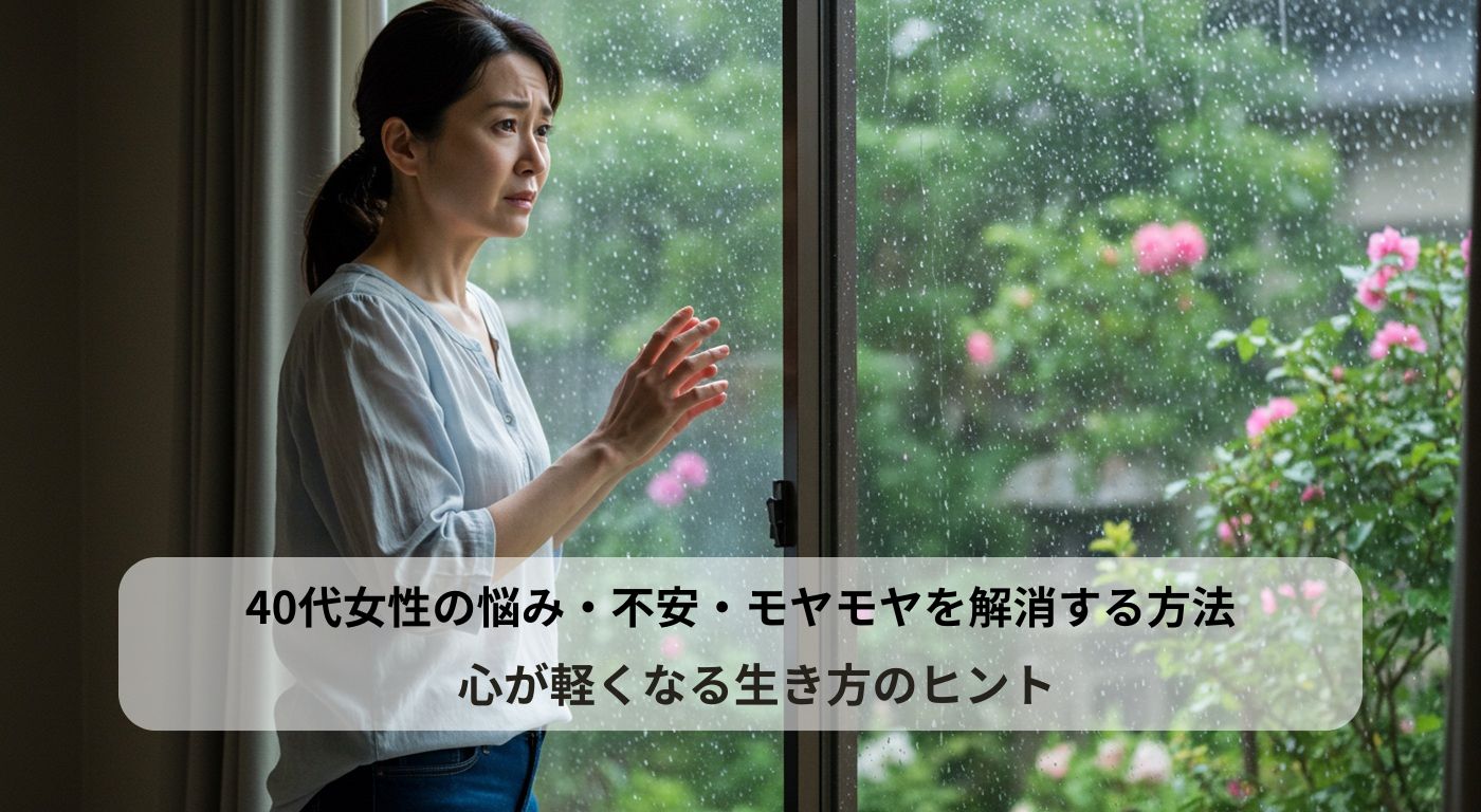 40代女性の悩み・不安・モヤモヤを解消する方法｜心が軽くなる生き方のヒント