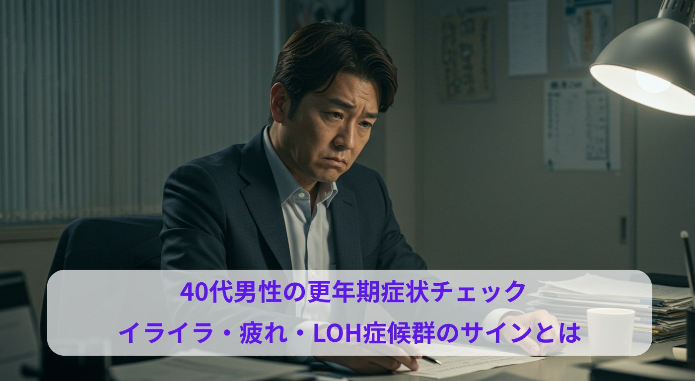 40代男性の更年期症状チェック｜イライラ・疲れ・LOH症候群のサインとは