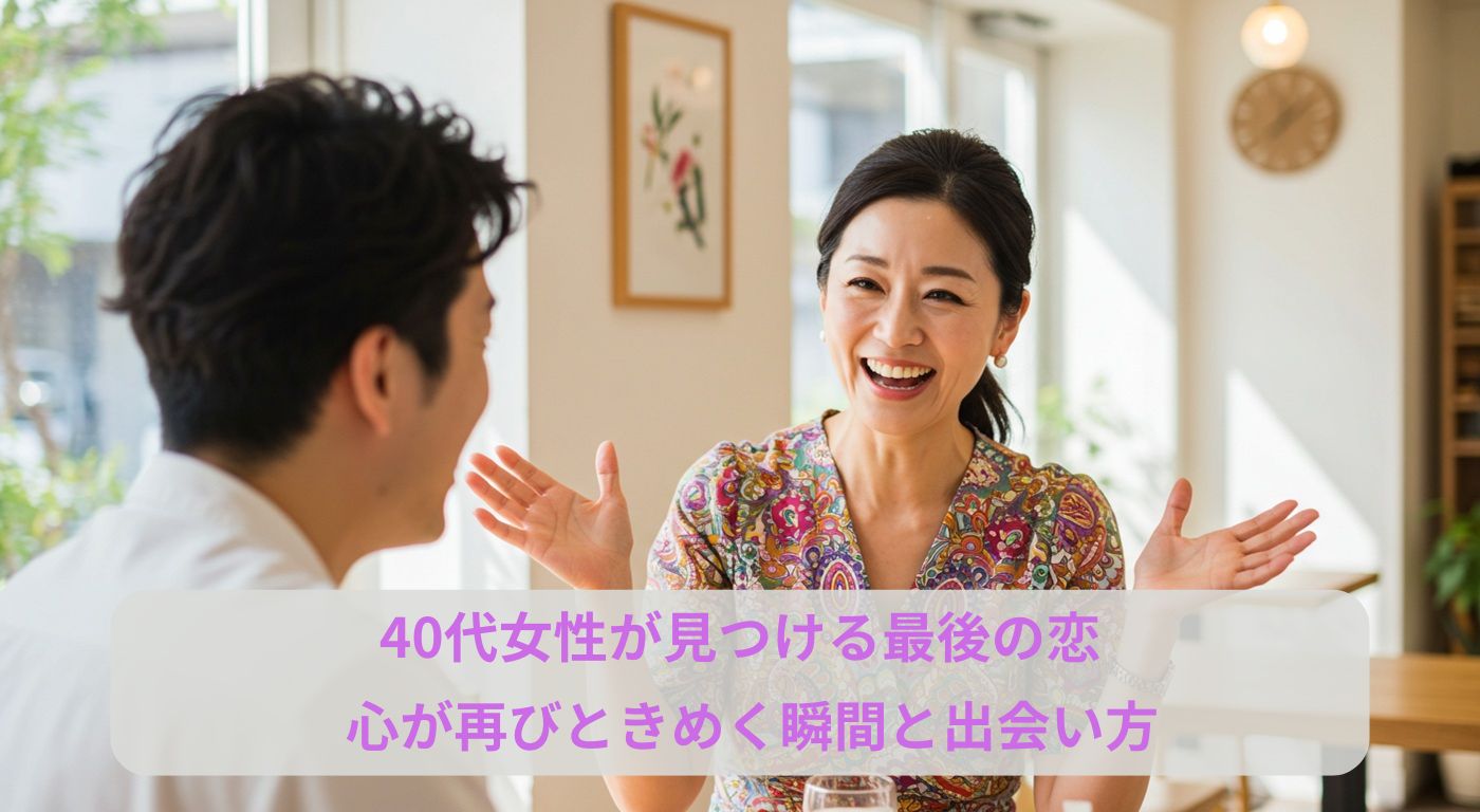 40代女性が見つける最後の恋｜心が再びときめく瞬間と出会い方