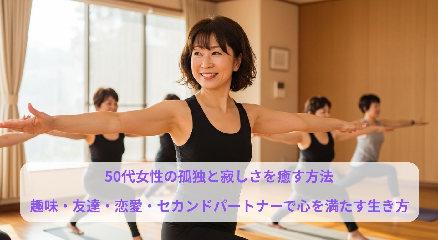 50代女性の孤独と寂しさを癒す方法｜趣味・友達・恋愛・セカンドパートナーで心を満たす生き方