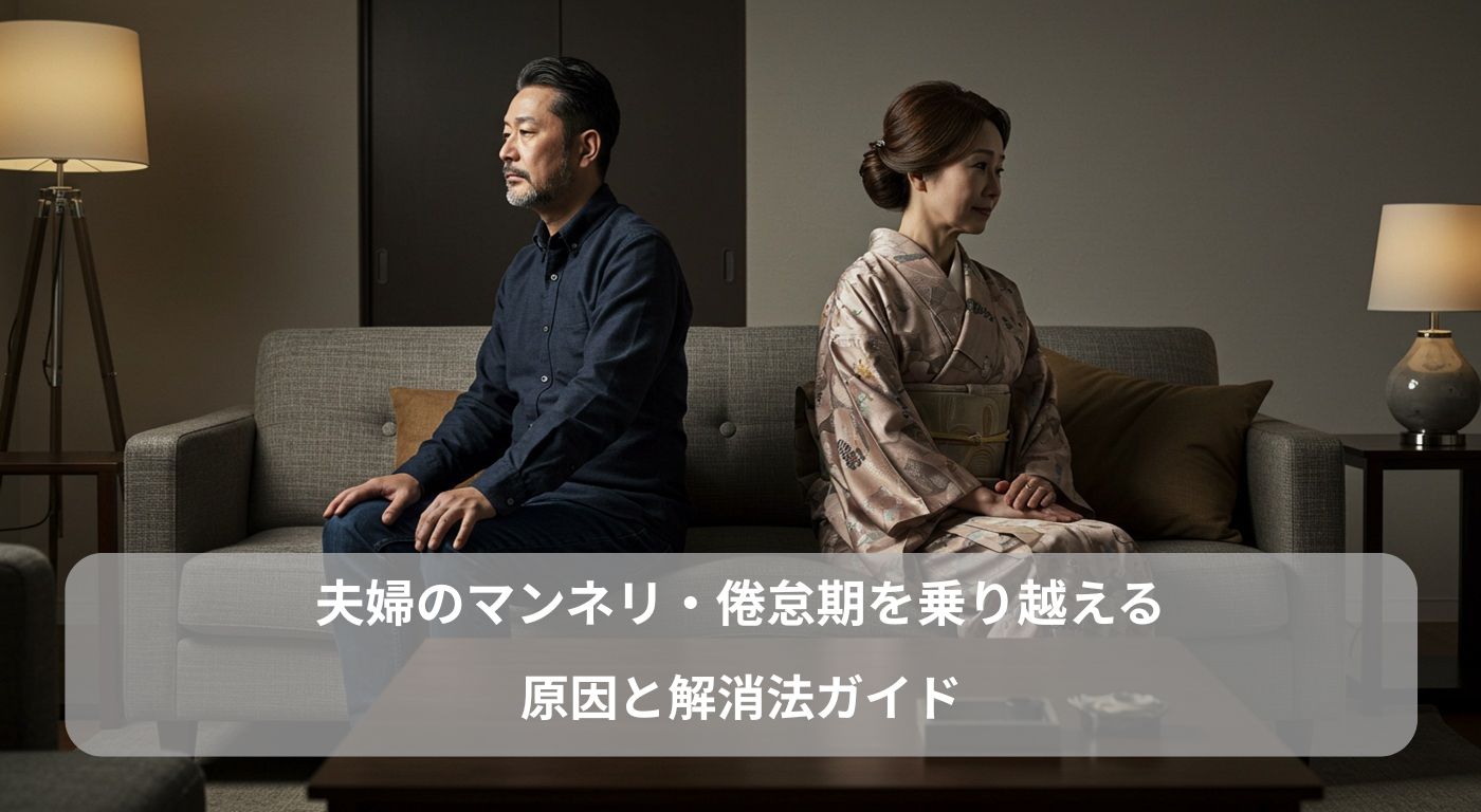 夫婦のマンネリ・倦怠期を乗り越える｜原因と解消法ガイド