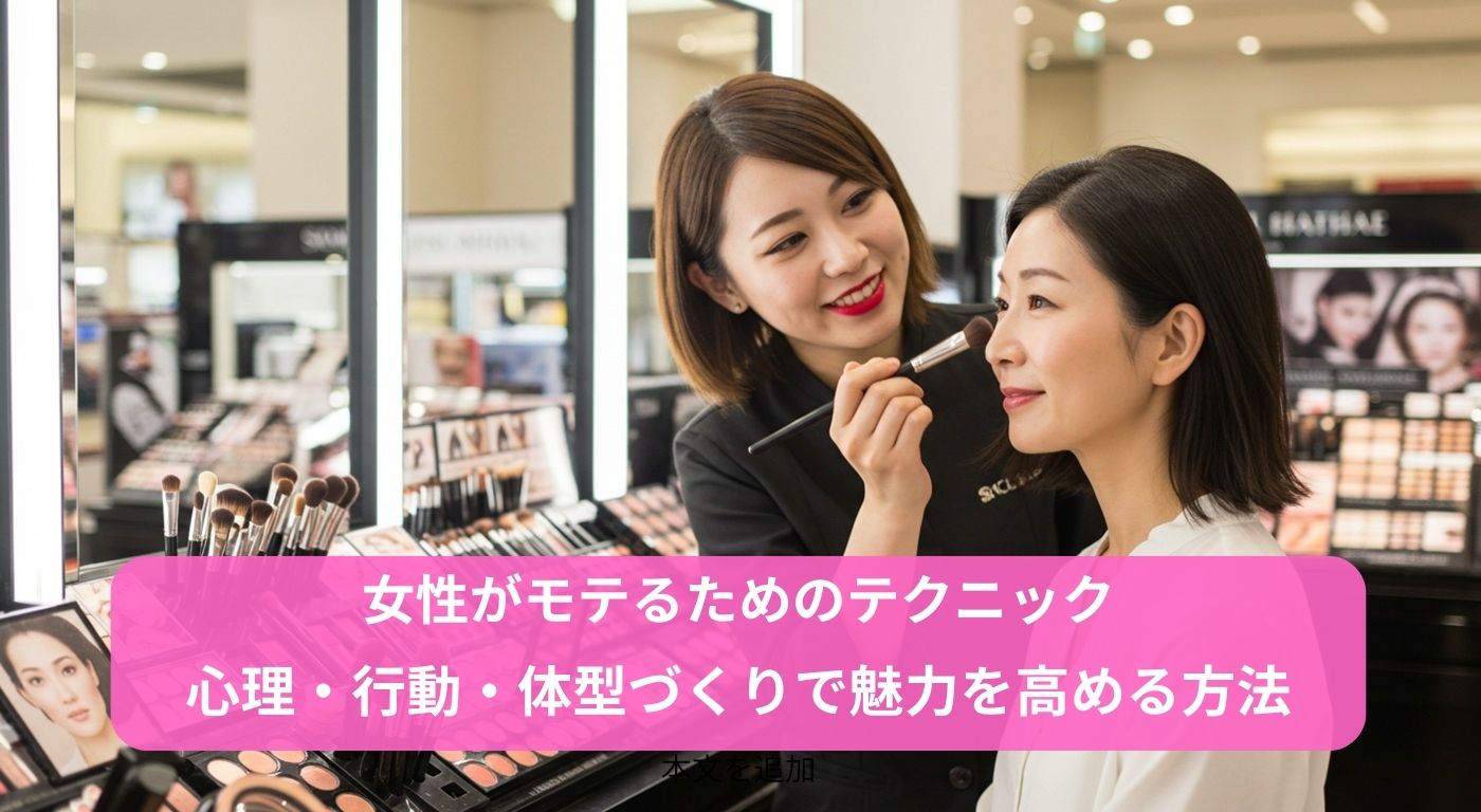 女性がモテるためのテクニック｜心理・行動・体型づくりで魅力を高める方法