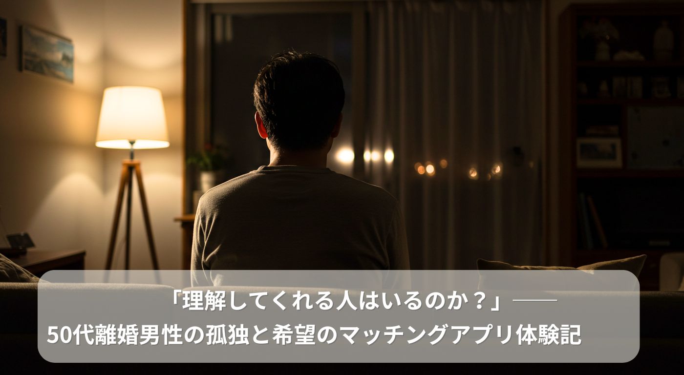 「理解してくれる人はいるのか？」──50代離婚男性の孤独と希望のマッチングアプリ体験記