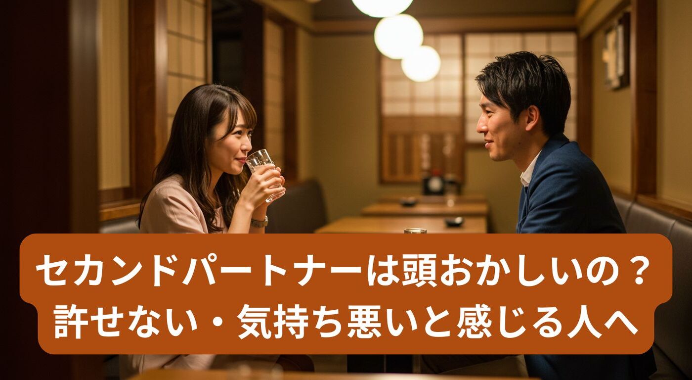 セカンドパートナーは頭おかしいの？許せない・気持ち悪いと感じる人へ
