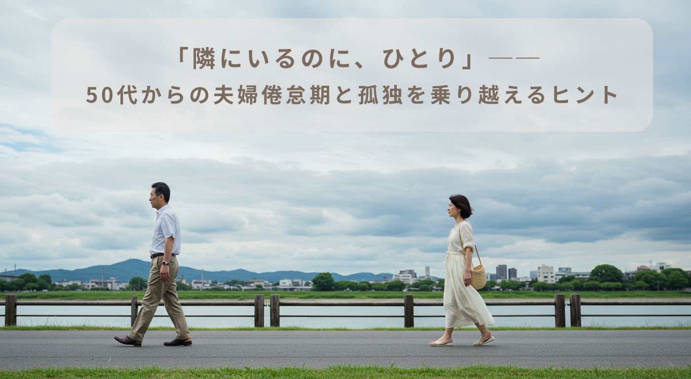 「隣にいるのに、ひとり」──50代からの夫婦倦怠期と孤独を乗り越えるヒント
