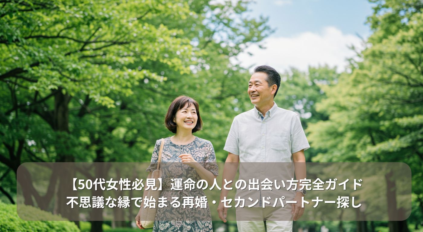 【50代女性必見】運命の人との出会い方完全ガイド｜不思議な縁で始まる再婚・セカンドパートナー探し