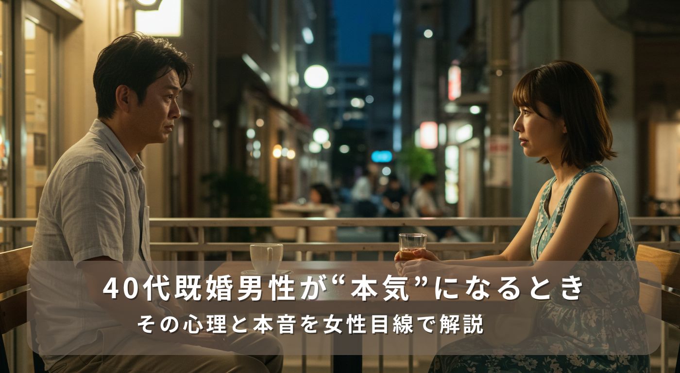 40代既婚男性が“本気”になるとき｜その心理と本音を女性目線で解説