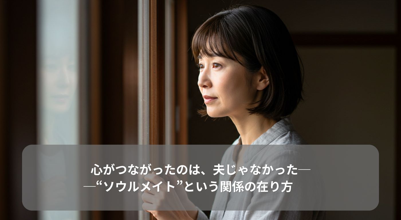 心がつながったのは、夫じゃなかった──“ソウルメイト”という関係の在り方