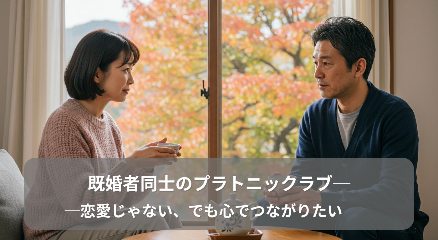 既婚者同士のプラトニックラブ──恋愛じゃない、でも心でつながりたい