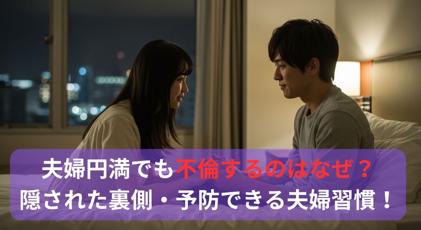 夫婦円満でも不倫するのはなぜ？隠された裏側・予防できる夫婦習慣！