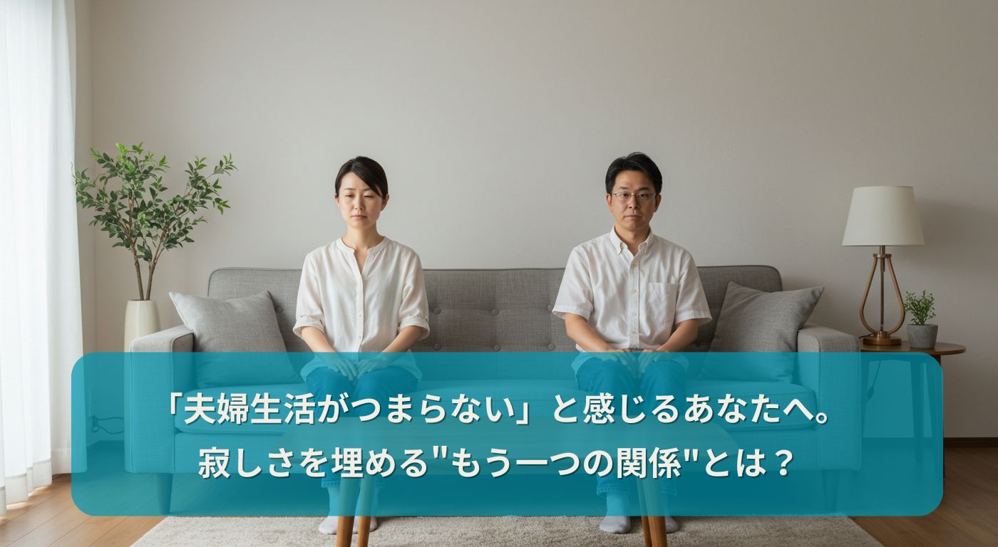 「夫婦生活がつまらない」と感じるあなたへ。寂しさを埋める”もう一つの関係”とは？