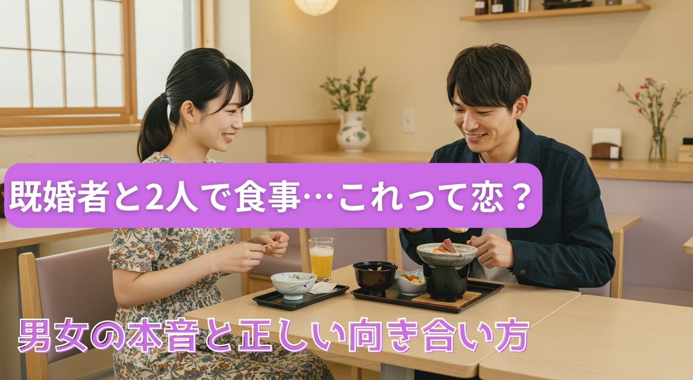 既婚者と2人で食事…これって恋？男女の本音と正しい向き合い方