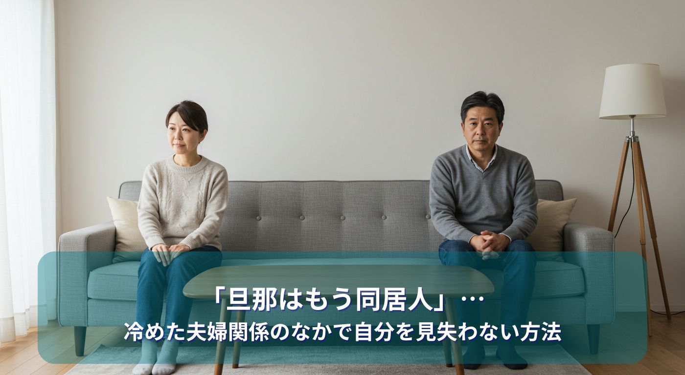 「旦那はもう同居人」…冷めた夫婦関係のなかで自分を見失わない方法