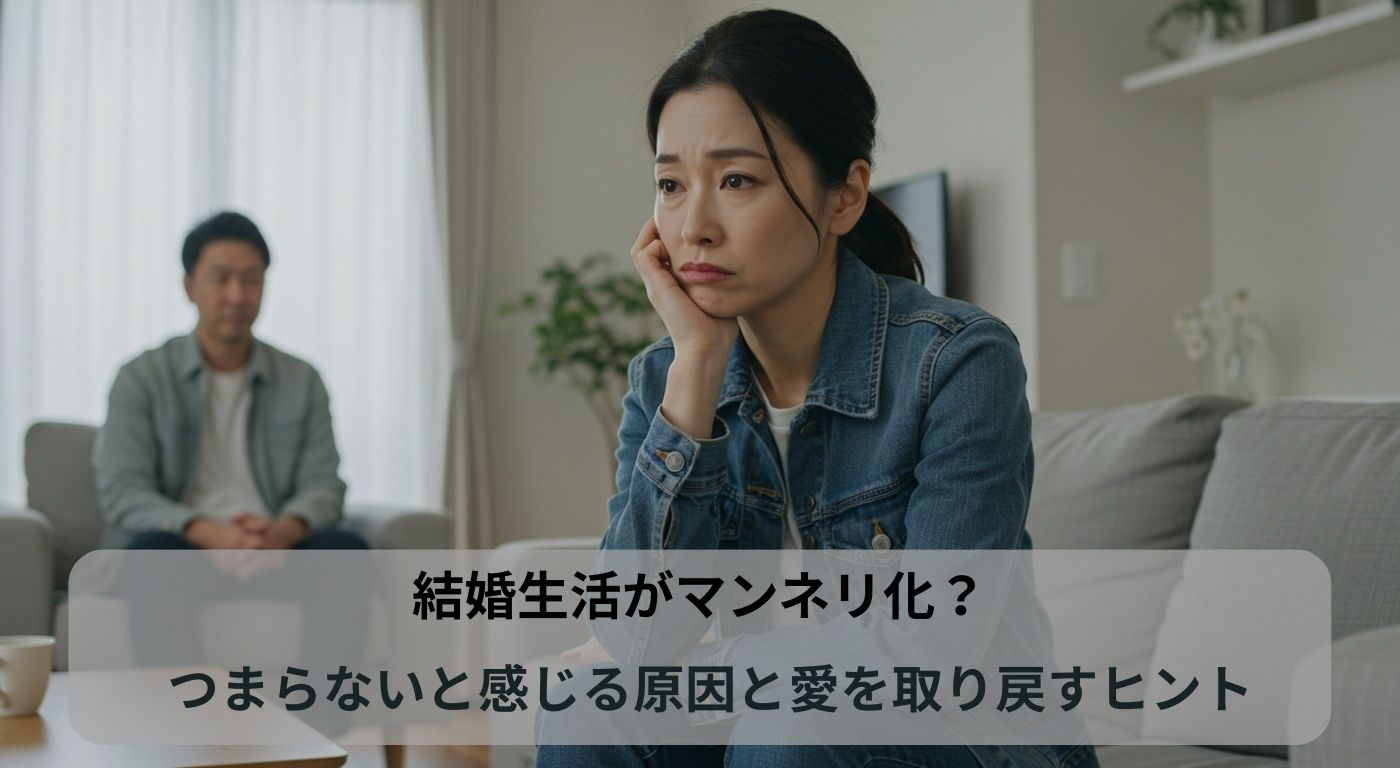結婚生活がマンネリ化？つまらないと感じる原因と愛を取り戻すヒント
