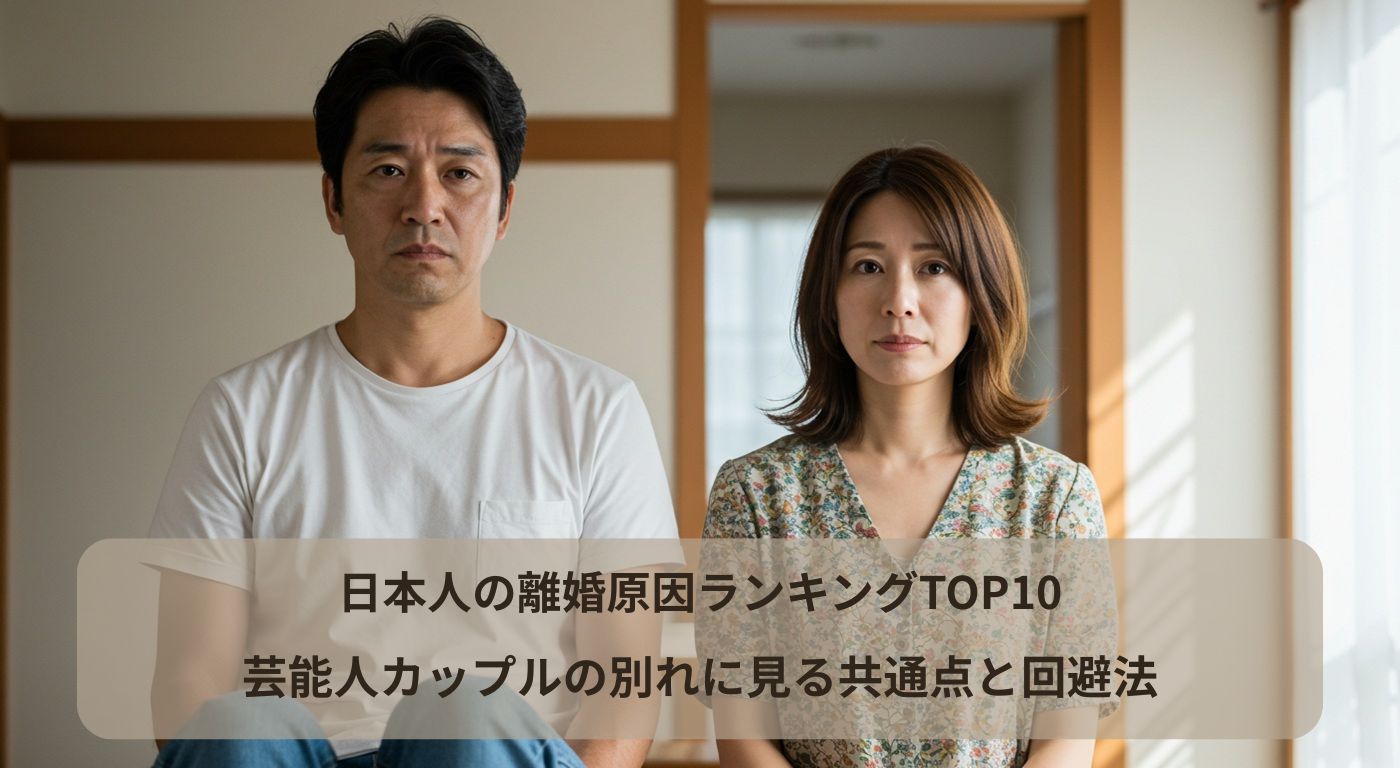 日本人の離婚原因ランキングTOP10｜芸能人カップルの別れに見る共通点と回避法