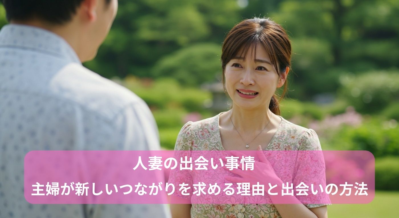 人妻の出会い事情｜主婦が新しいつながりを求める理由と出会いの方法
