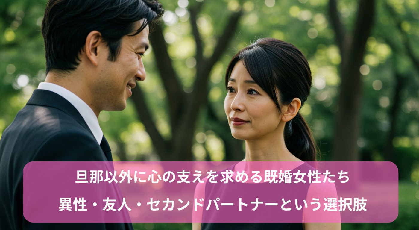 旦那以外に心の支えを求める既婚女性たち｜異性・友人・セカンドパートナーという選択肢