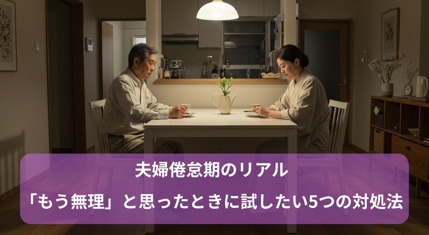 夫婦倦怠期のリアル｜「もう無理」と思ったときに試したい5つの対処法